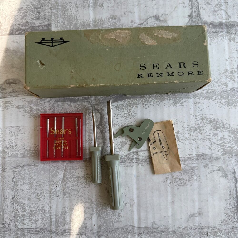 Vintage Sears Kenmore Sewing Machine Accessories Kit Japan Midcentury Retro
